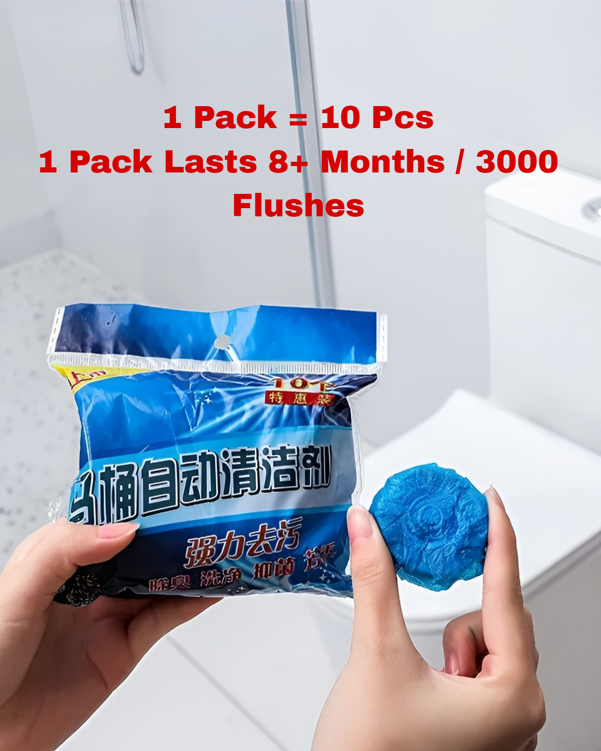 Toilet Cleaning Tablet-Toilet Deodorizer Bathroom Cleaner Tablet Pack of 1 (10pc)