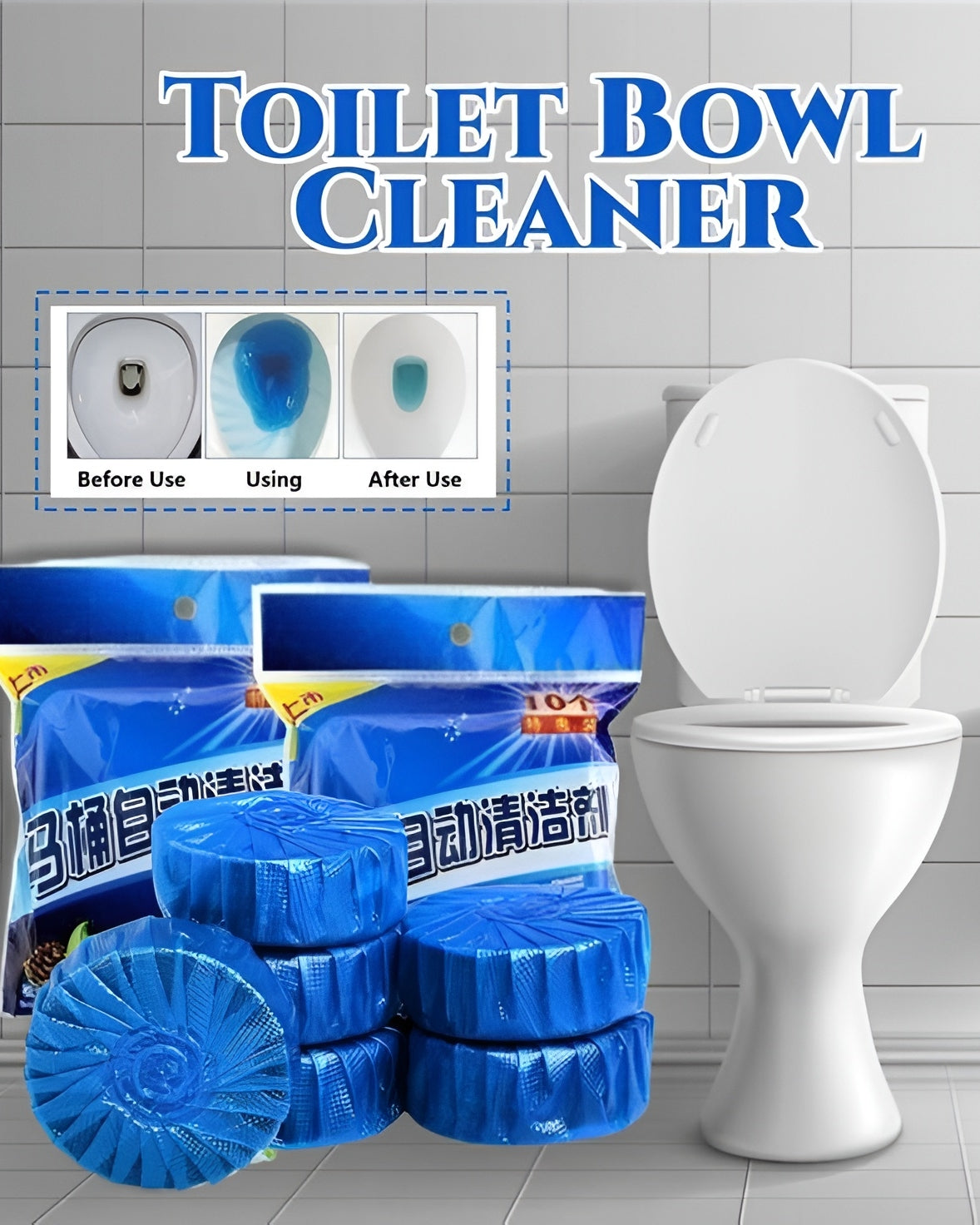 Toilet Cleaning Tablet-Toilet Deodorizer Bathroom Cleaner Tablet Pack of 1 (10pc)