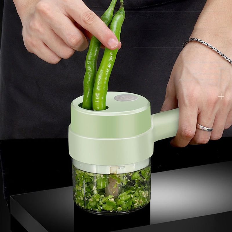 4 in 1 Portable Electric Vegetable Cutter Set