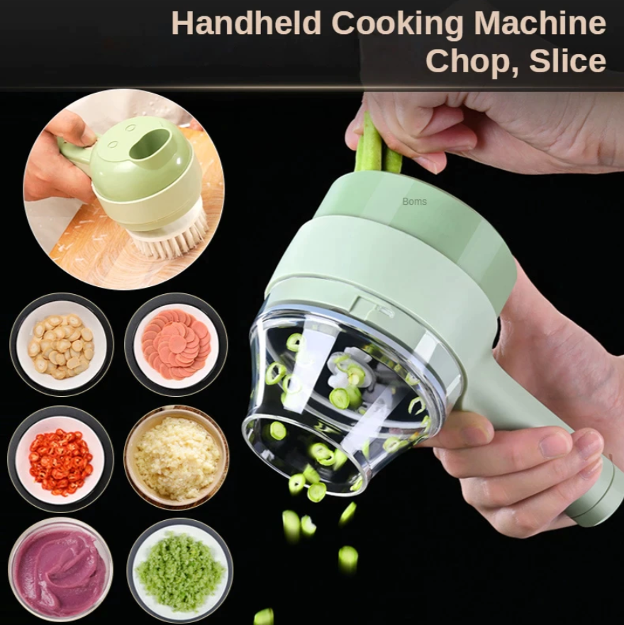 4 in 1 Portable Electric Vegetable Cutter Set