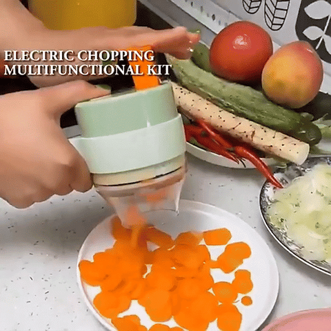 4 in 1 Portable Electric Vegetable Cutter Set